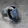 925 Sterling Silver The Vampire Diaries Cosplay Damon Salvatore Artificial Gemstone Ring Jewelry For Men Birthday 1 - Vampire Diaries Store