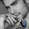 925 Sterling Silver The Vampire Diaries Cosplay Damon Salvatore Artificial Gemstone Ring Jewelry For Men Birthday 5 - Vampire Diaries Store