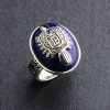 925 Sterling Silver The Vampire Diaries Damon Salvatore Lapis Lazuil Mens Ring Jewelry 925 Sterling Silver 2 - Vampire Diaries Store