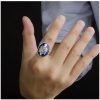 925 Sterling Silver The Vampire Diaries Damon Salvatore Lapis Lazuil Mens Ring Jewelry 925 Sterling Silver 4 - Vampire Diaries Store