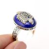 925 Sterling Silver The Vampire Diaries Rings Damon Salvatore Ring Lapis Lazuli Natural Stone Jewelry For 1 - Vampire Diaries Store