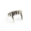 Antique Silver Color Vampire Teeth Open Ring For Women Men Retro Creative Hiphop Adjustable Rings Punk 5 - Vampire Diaries Store