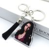 Classic Movie The Vampire Diaries Leather Tassel Acrylic Keychains Holder Elena Stefan Double Sided Key Chains 2 - Vampire Diaries Store