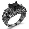 Gothic Rings Black Vampire Accessories Halloween Skull Ring Punk Crystal Ring for Women 1 - Vampire Diaries Store