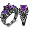 Gothic Rings Black Vampire Accessories Halloween Skull Ring Punk Crystal Ring for Women - Vampire Diaries Store