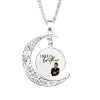 Hello Brother Damon Salvatore Vampire Diaries Moon Necklace Charm Jewelry Glass Fashion Pendant Accessories Party Lady - Vampire Diaries Store