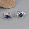 Lapis Lazuli The Vampire Diaries Coin Earring S925 Pure Silver Ear Clip Classic Women Earrings Exquisite 1 - Vampire Diaries Store