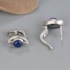 Lapis Lazuli The Vampire Diaries Coin Earring S925 Pure Silver Ear Clip Classic Women Earrings Exquisite 3 - Vampire Diaries Store