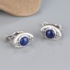 Lapis Lazuli The Vampire Diaries Coin Earring S925 Pure Silver Ear Clip Classic Women Earrings Exquisite 4 - Vampire Diaries Store