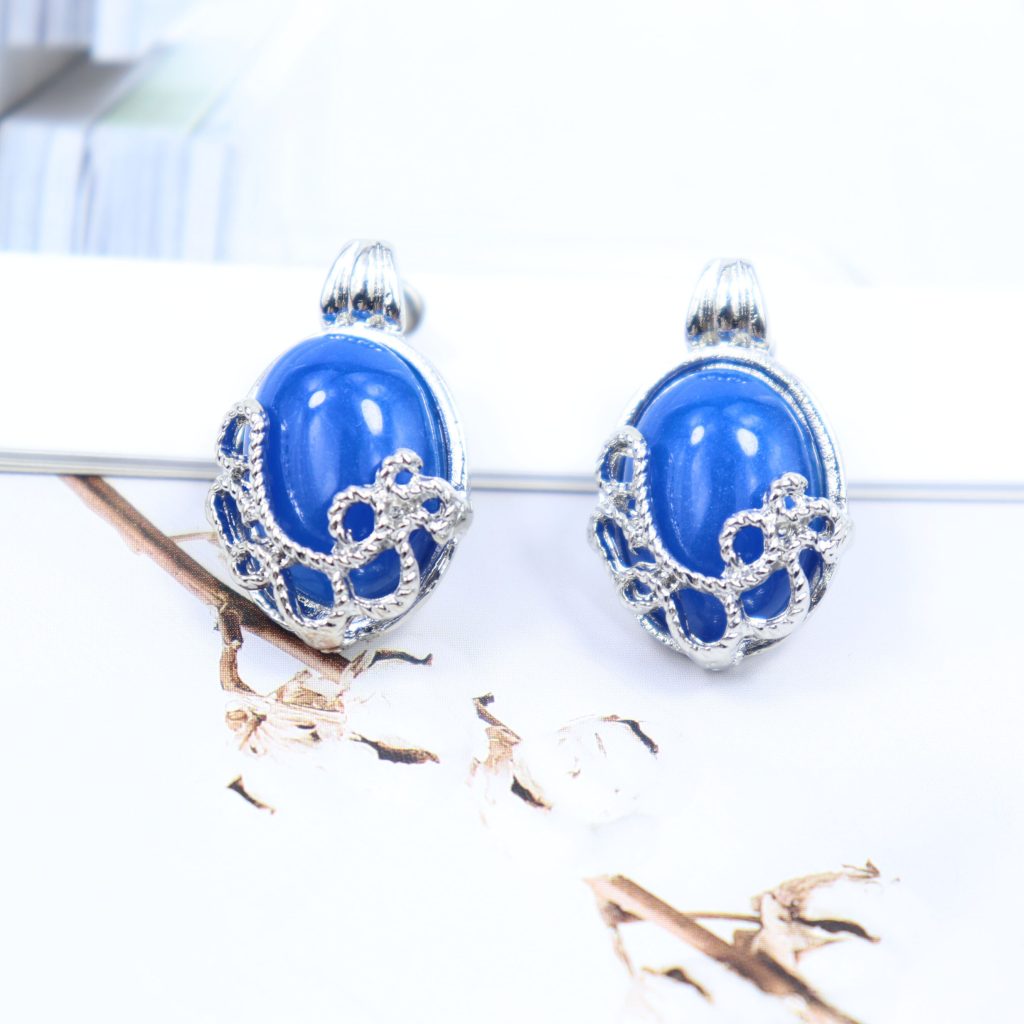 The Vampire Diaries Earrings Katherine Blue Crystal Ear Studs Movie Elegance Jewelry for Women Gift 3 - Vampire Diaries Store