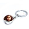 The Vampire Diaries Keychain Elena Stefan Character Double Sided Glass Ball Pendant Keyring Men Women Fashion 3 - Vampire Diaries Store