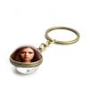 The Vampire Diaries Keychain Elena Stefan Character Double Sided Glass Ball Pendant Keyring Men Women Fashion 4 - Vampire Diaries Store