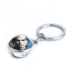 The Vampire Diaries Keychain Elena Stefan Character Double Sided Glass Ball Pendant Keyring Men Women Fashion 5 - Vampire Diaries Store