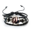 The Vampire Diaries Leather Bracelet TV Series Elena Stefan Characters Glass Dome Bracelets Handmade Jewelry Gifts 3 - Vampire Diaries Store