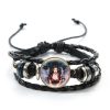 The Vampire Diaries Leather Bracelet TV Series Elena Stefan Characters Glass Dome Bracelets Handmade Jewelry Gifts 4 - Vampire Diaries Store