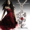The Vampire Diary Originals Family Bonnie Bennett Almandine Garnet Talisman Necklace cosplay movie jewelry - Vampire Diaries Store