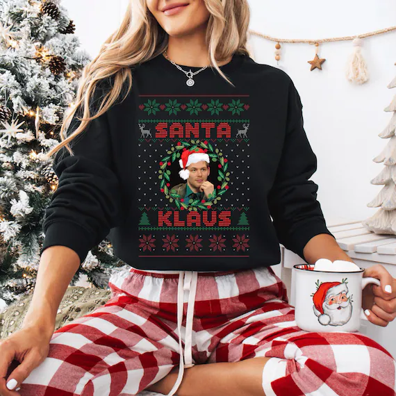 Santa Klaus Christmas Sweater Klaus Mikaelson Santa Klaus Ugly Christmas Sweater - Vampire Diaries Store